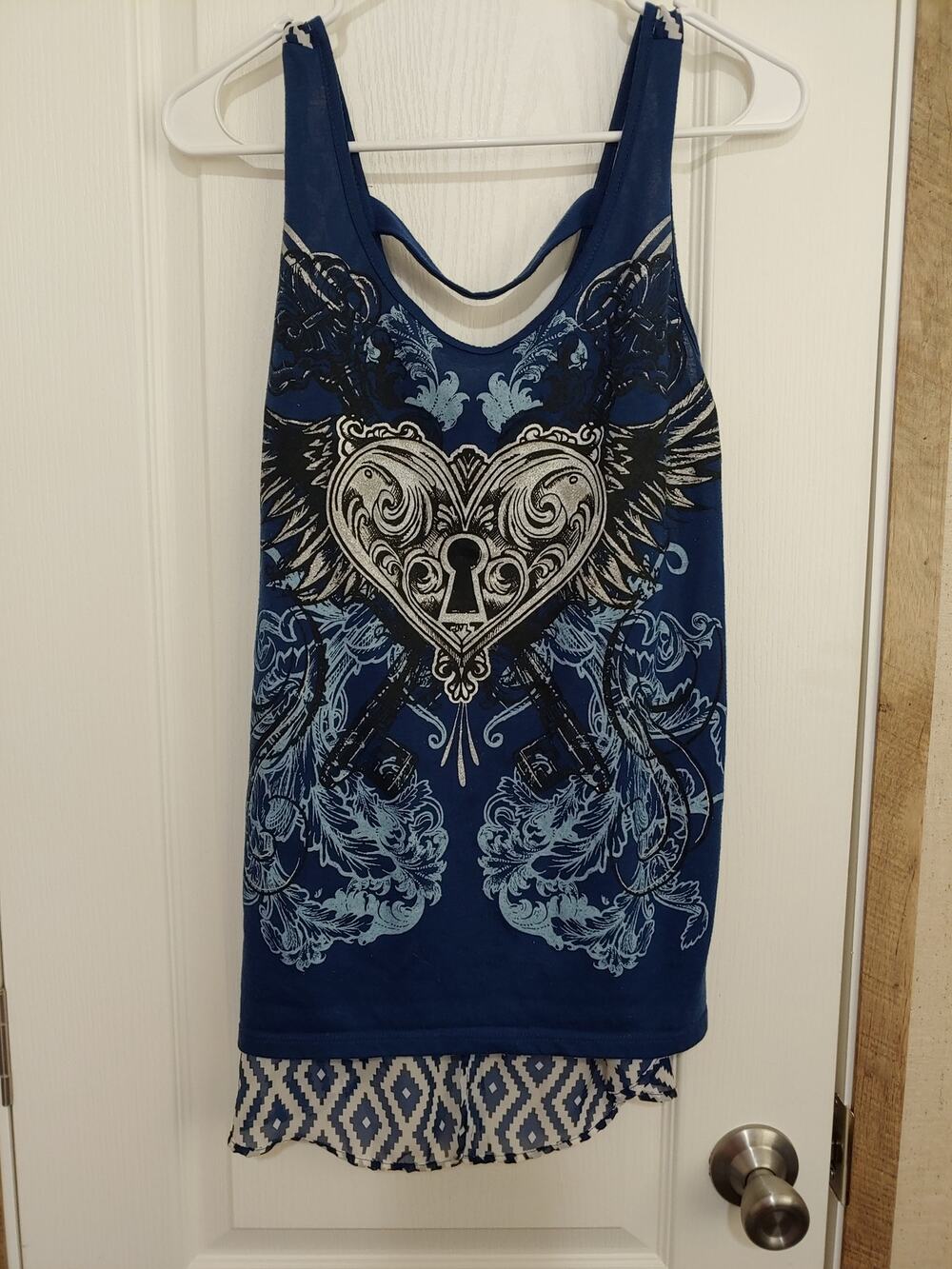 Womens Hybrid hi-lo Tank sz L